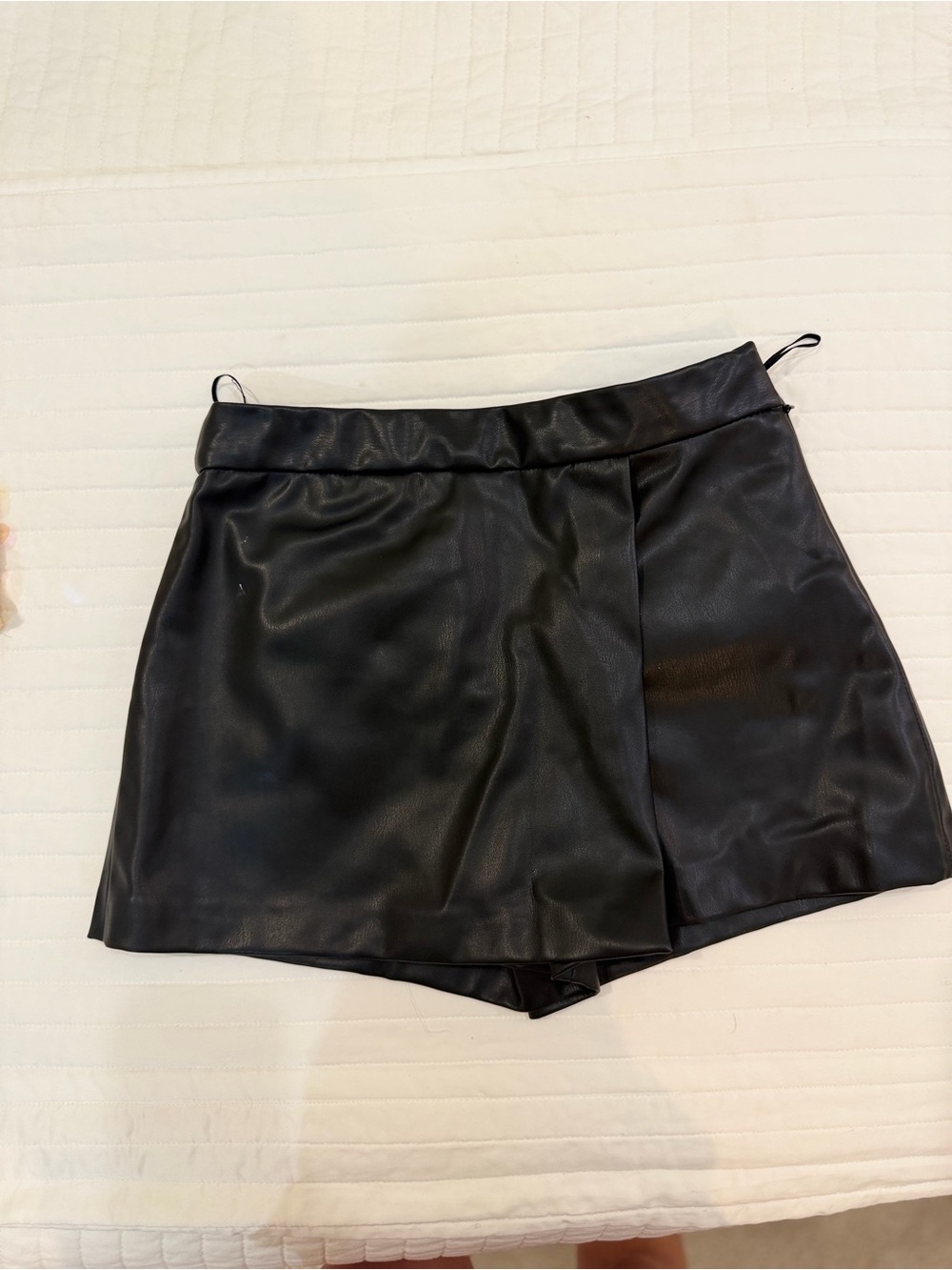 ZARA Black Faux Leather Skort- NWT🚨